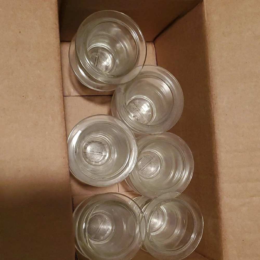 Set of 12 Clear Glass Votive Holders